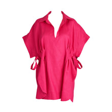 Load image into Gallery viewer, HOT PINK LINEN SHIRT

